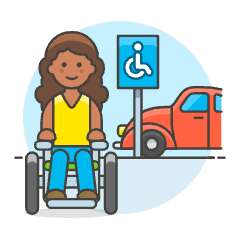 Disable Parking 6 Illustration from UX Colors Set