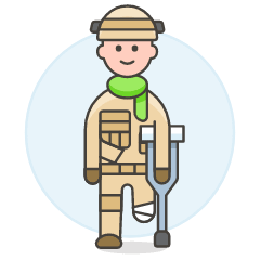 Disable Soldier 1 Illustration from UX Colors Set