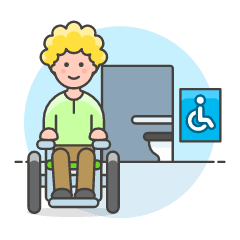 Disable Toilet 1 Illustration from UX Colors Set