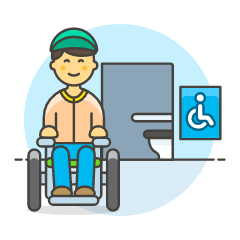 Disable Toilet 2 Illustration from UX Colors Set