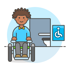 Disable Toilet 3 Illustration from UX Colors Set