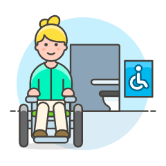 Disable Toilet 4 Illustration from UX Colors Set