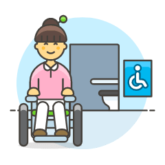 Disable Toilet 5 Illustration from UX Colors Set