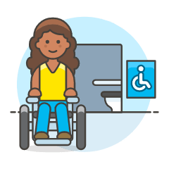 Disable Toilet 6 Illustration from UX Colors Set