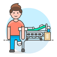 Hospitalize Person 1 Illustration from UX Colors Set