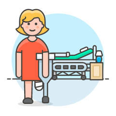 Hospitalize Person 4 Illustration from UX Colors Set