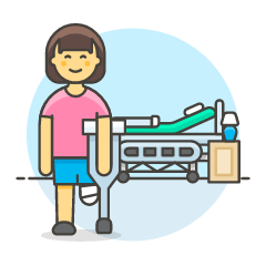 Hospitalize Person 5 Illustration from UX Colors Set