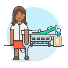 Hospitalize Person 6 Illustration from UX Colors Set