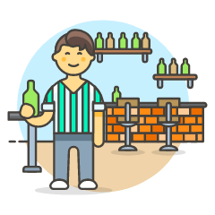 Bar Client 1 3 Illustration from UX Colors Set