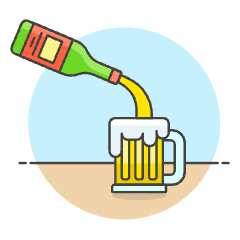 Beer Ale Pourin Illustration from UX Colors Set
