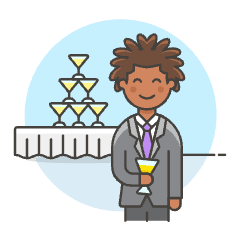 Party Attentdant 1 3 Illustration from UX Colors Set