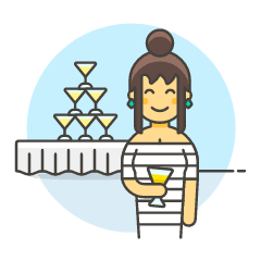 Party Attentdant 1 6 Illustration from UX Colors Set