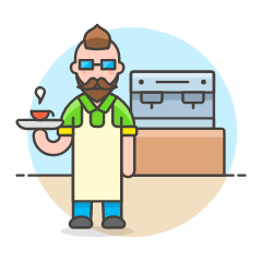 Barista 1 1 Illustration from UX Colors Set