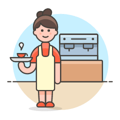 Barista 1 2 Illustration from UX Colors Set