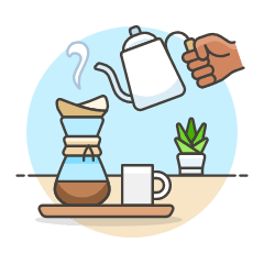 Coffee Making 1 3 Illustration from UX Colors Set