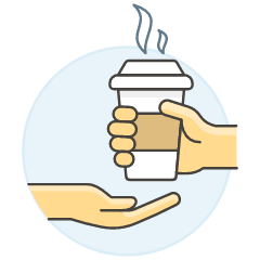 Coffee Sharing 2 Illustration from UX Colors Set