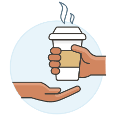 Coffee Sharing 3 Illustration from UX Colors Set