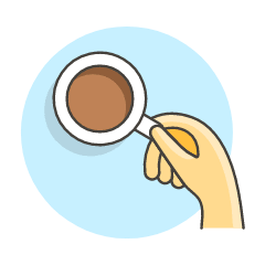 Drinking Coffee 1 2 Illustration from UX Colors Set