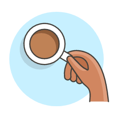 Drinking Coffee 1 3 Illustration from UX Colors Set
