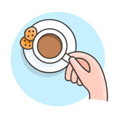 Drinking Coffee 2 1 Illustration from UX Colors Set