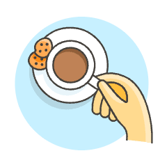 Drinking Coffee 2 2 Illustration from UX Colors Set