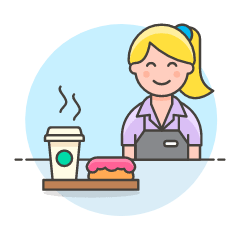 Waitress 1 1 Illustration from UX Colors Set