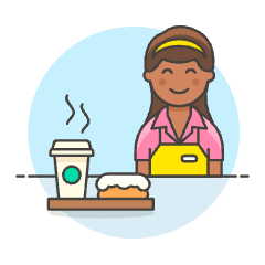 Waitress 1 2 Illustration from UX Colors Set