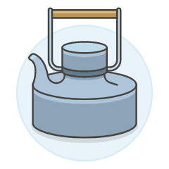 Metal Tea Pot Illustration from UX Colors Set