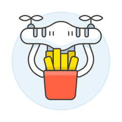 Food Delivery Drone 2 Illustration from UX Colors Set