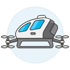 Taxi Drone 1 Illustration from UX Colors Set