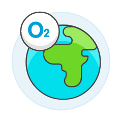 O 2 Planet Illustration from UX Colors Set