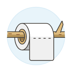 Toilet Paper Illustration from UX Colors Set