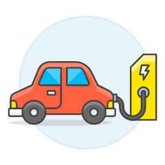 E Car Charging Illustration from UX Colors Set