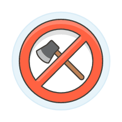 No Axe Illustration from UX Colors Set