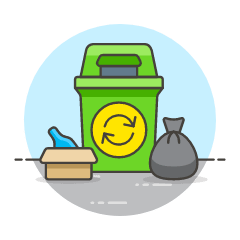 Recycle Trash Illustration from UX Colors Set
