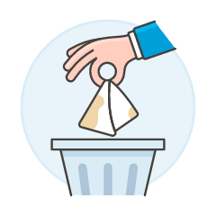 Throw Trash 1 Illustration from UX Colors Set