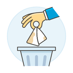 Throw Trash 2 Illustration from UX Colors Set