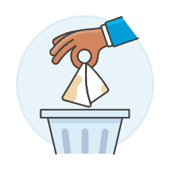 Throw Trash 3 Illustration from UX Colors Set
