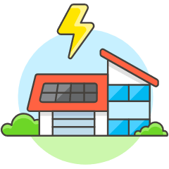 Solar Energy House Illustration from UX Colors Set