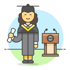 Graduate Student 4 Illustration from UX Colors Set