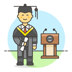 Graduate Student 6 Illustration from UX Colors Set