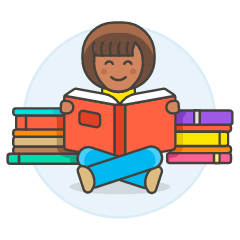 Bookworm 3 6 Illustration from UX Colors Set