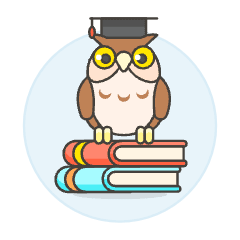 Education Owl 1 Illustration from UX Colors Set