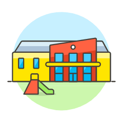 Kindergarden Illustration from UX Colors Set