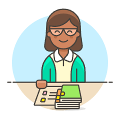 Librarian 1 1 Illustration from UX Colors Set