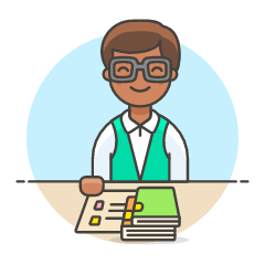 Librarian 1 5 Illustration from UX Colors Set