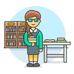 Librarian 2 1 Illustration from UX Colors Set