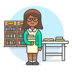 Librarian 2 2 Illustration from UX Colors Set