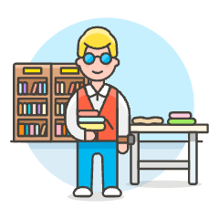 Librarian 2 3 Illustration from UX Colors Set