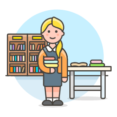 Librarian 2 4 Illustration from UX Colors Set